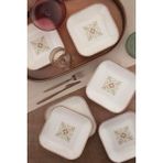 Braventa Collection Kütahya Porselen Bone Minas 6 Parça 20 Santimetre Çukur Tabak, Goblen - Standart