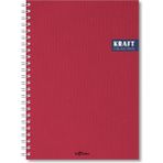 Braventa Collection Lé Color 2017105/2 Kraft Defter Sert Kapaklı, Spiralli, 1.hamur Kağıt, 200 Sayfa, Bordo