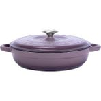 Braventa Collection Lava Döküm Yuvarlak Çok Amaçlı Yayvan Tencere New Heritage Serisi ÇAP(Ø)28CM. Mor