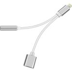 Braventa Collection Lightning To 3.5mm Jack & Lightning Dönüştürücü | Çift Çıkış Adaptörü | Yüksek Ses Kalitesi ve Hızlı - Standart
