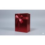 Braventa Collection Lüks Dokulu Büyük Boy Hediye Kutusu - Kırmızı, "love" Kurdeleli (23X16X9 Cm)