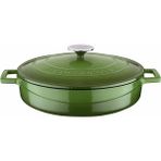Braventa Collection Metal Döküm Çok Amaçlı Yayvan Tencere, Trendy, 28 Cm, 3.51 L Hacim, Yeşil - Standart