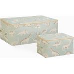 Braventa Collection Ocean Home Textile 2'li Çocuk Odası Dinozor Hurç Set 1 Adet 30 x 22 x 18/1 Adet 52 x 28 x 21 cm - Standart