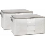 Braventa Collection Ocean Home Textile 2'li Mega Boy Pvc Pencereli Stuff & Things Gri Çizgili Hurç Set - Standart