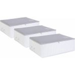 Braventa Collection Ocean Home Textile 3'lü Büyük Boy Gri Renk Stuff & Things Baza Altı Hurç Set - Standart