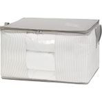 Braventa Collection Ocean Home Textile Büyük Boy Pvc Pencereli Gri Çizgili Stuff & Things Hurç 60 x 43 x 35 cm - Standart