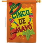 Braventa Collection Ornament Collection Cinco De Mayo Ev Bayrağı - Yaz Meksika Fiesta Parti Kaktüs Pinataaçık Hava Yaz G - Standart