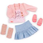 Braventa Collection Our Generation – 46 cm Oyuncak Bebekler Için Oyuncak Bebek Kıyafeti – Bluz Üst, Pembe Hırka, Pileli