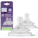Braventa Collection Philips Avent Doğal Tepkili Biberon Emziği, 2’li Paket, 6 Ay+, 5 Numara, Akıtmaz Emzik, Kolik ve Gaz