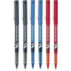 Braventa Collection Pilot Bx V5 Çeşitli Hi-Tecpoint Ekstra Ince Tükenmez Kalem, 0,5 mm Uç Ucu 0,3 mm Genişlik (6'lı Pake - Standart