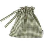 Braventa Collection Pötikareli Çevre Dostu Bez ,keten Düzenleyici , Kesesi,makyaj Çantası,mini Cüzdan (Açık Yeşil)