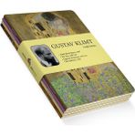 Braventa Collection Retronote Gold Series - A6, Gustav Klimt 4'lü Defter Seti I, Çizgisiz, Toplam 192 Sayfa, Her Biri 48 - Standart