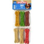Braventa Collection Snacky Munchy Renkli Press Köpek Çiğneme Kemiği 6 Adet 255 gr