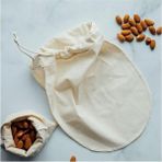 Braventa Collection Turkuazshop Bitkisel Süt Torbası Organik Yoğurt Süzme Kesesi Yıkanabilir Keten Kese Natural Tekstil - Standart