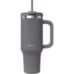 Braventa Collection Üniseks Yetişkin Tumbler Pipetli Yalıtımlı Su Şişesi, 1.2l, Antrasit