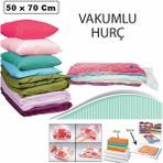 Braventa Collection Vakum Hurcu-2 Adet Orta Boy 50 cm x 70 cm Vakumlu Poşet Vakumlu Hurç Vakumlu Torba Yorgan Yastık Sak - Standart