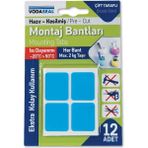 Braventa Collection Vodaseal Hazır Kesilmiş 12'li Montaj Bandı, Mavi-Beyaz - Standart