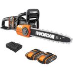 Braventa Collection Worx 40 V Akülü Zincirli Testere WG384E, 2 x 2,0 Ah, Powershare, Fırçasız Motor, Aletsiz Zincir Germ - Standart