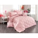 Braventa Collection Yonk Classic Battal Boy Uyku Seti (Pudra Pembe Çizgili, Battal Boy) - Pudra - Pembe