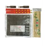 Braventa Collection Yuandong Sushi Seti 1, 5 Yaprak Yosun, Sushi Matı, Chopstick, Soya Sosu, Evde Sushi Yap