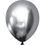 Bravo Helyuma Uyumlu Gümüş Krom Balon Mirror Balon 12 inç 50 Adet Gümüş Balon 12 inch