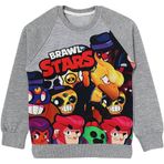 BRAWL STARS Erkek Çocuk Sweatshirt Gri