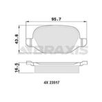 Braxis Aa0103 Arka Fren Balatası Linea 1.3d Multijet 06 09-1.4 1.4t Jet 06 07-1.6 1.6d Multijet 06 09- 77365786
