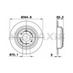 Braxis AE0630 Honda Accord İ2014-Accord VIII 2008- 42510TL0G50 Arka Fren Diski