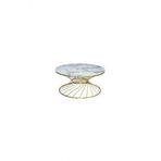Brc 18518 Orta Sehpa Rivoli Model Beyaz Mermer Cam Metal Gold Renk Kaplam El Yapı