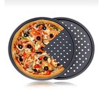 BRE HOME 2 ADET 32 Cm Delikli Teflon Pizza Tepsisi | Yanmaz Yapışmaz | Fırın Kabı 2