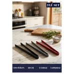 BRE HOME 3'lü Set Yanmaz Yapışmaz Silikon Servis Ve Pişirme Maşası - 30 cm Isıya Dayanıklı Mutfak Maşası Seti