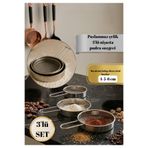 BRE HOME Paslanmaz Çelik 3’lü Mini Süzgeç Seti 4-5-6 cm | Pudra Şekeri Kakao Un Eleği | İnce Tel Süzgeç