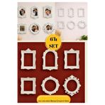BRE HOME Sevgiliye Anı Hediyesi: 6’lı Mini Beyaz Çerçeve Seti (7x7 cm)
