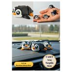 BRE HOME Sevimli Penguen Figürü Araç İçi Torpido Süsü - Mini 3D Dekoratif Aksesuar (4x5 cm)