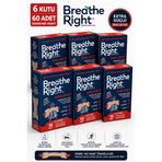 Breathe Right Extra Güçlü Burun Bandı Regular Size 6 Kutu x 10 Adet (Toplam 60 Adet) Burun Açıcı Burun Bandı