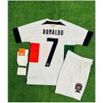 Breathless Portekiz 2022-23 Sezon Cristiano Ronaldo Deplasman Çocuk Forması 4'Lü Set - 10 - 11 Yaş - Beyaz