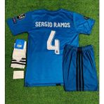 Breathless Real Madrid 2017/18 Sergio Ramos Turkuaz Çocuk Forması 4'lü Set - 10 - 11 Yaş