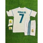 Breathless Real Madrid 2018 Kiev Şampiyonlar Ligi Finali Cristiano Ronaldo Çocuk Forması 4'lü Set (Armalı) - Beyaz - 12 - 13 Yaş
