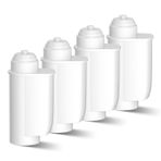 BREAUILL Yedek su filtresi, Siemens EQ Serisi, EQ5, EQ6, EQ7, EQ9, EQ500, Brita Intenza 575491 için, Bosch TCZ7003, TCZ7033, NSF sertifikalı, 4 adet
