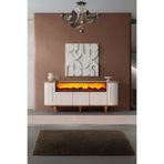 Breda Home Concept Prizma Mdf Şömineli Renk Değişimli ve Bluetoothlu Kapaklı Konsol