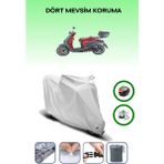 Breen Arora Mojito 50 Için Arka Çanta ve Kilit Uyumlu Gri Motosiklet Branda, Güvenli