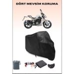 Breen Benelli 125-S Uyumlu Siyah Motorsiklet Branda, Motor Örtüsü - Siyah, Arka Çanta ve Kilit Uyumsuz