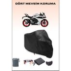 Breen Cfmoto 450Sr Uyumlu Siyah Motorsiklet Branda, Motor Örtüsü - Siyah, Arka Çanta ve Kilit Uyumsuz