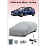 Breen Ford Focus 3 Hatchback ile Uyumlu Oto Branda, Araba Brandası, Su ve Güneş Geçirmez Araba Çadırı - Gri