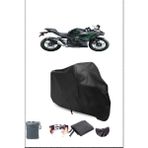 Breen Kawasaki Ninja 500 Uyumlu Siyah Motorsiklet Branda, Motor Örtüsü