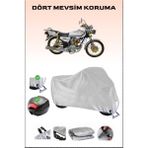 Breen Kuba Çita 100R Gold Için Arka Çanta ve Kilit Uyumlu Gri Motosiklet Branda, Güvenli