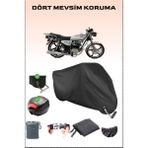 Breen Kuba Çita 180-FC Için Arka Çanta ve Kilit Uyumlu Siyah Motosiklet Branda, Güvenli