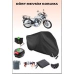 Breen Kuba Çita 180R Için Arka Çanta Ve Kilit Uyumlu Siyah Motosiklet Branda, Güvenli