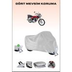 Breen Kuba Çita 50R Gold Için Kilit Uyumlu Motosiklet Branda, Güvenli, Su Geçirmez Dayanıklı Kumaş - Gri, Kilit Uyumlu