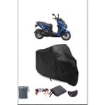 Breen Kymco Krv 200 Uyumlu Siyah Motorsiklet Branda, Motor Örtüsü
